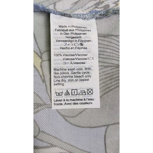 J.Crew Pastel Maxi Light Sky Floral Silky V-neck Dress Cap Sleeve 10 - Picture 8 of 8